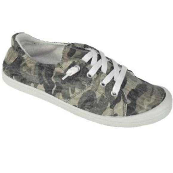 Camo Lace Up Slip On Sneakers - Picture 4 of 16